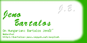 jeno bartalos business card